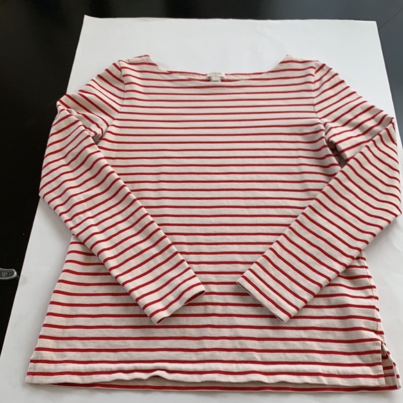 J Crew Striped Boat Neck Tee - Picture 6 of 7